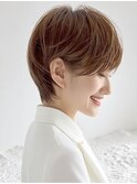 大人マッシュショート×シナモンベージュ