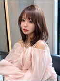 暗めカラー/韓国レイヤー/マロンベージュ/くすみベージュ/大宮