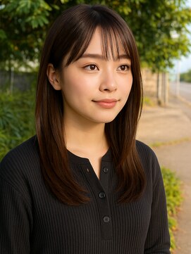 アンティカザサロン(antiqua THE SALON) 切りっぱなし 前髪カット 髪質改善ストレート 20代 30代 艶髪