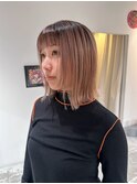 ボブ×顔周りレイヤー