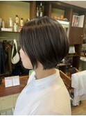 【lotus下枝】丸みショートボブ/大人ショートボブ/黒髪ショート