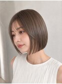 イメチェンヘアスタイル 、ピンクベージュ、アンブレラカラー