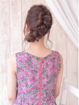 ラ ブレス なんばスカイオ(LaBless)&nbsp;立体感のあるルーズ編み込み着物ヘアスタイル