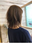<emu白岡>くせ毛風無造作ミディアム×アッシュ