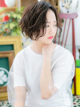 カバーヘア ブリス 戸田公園西口店(COVER HAIR bliss) *bliss戸田公園*ふわくしゅカール★黒髪くせ毛風ガーリーボブa