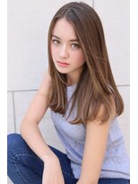 ロエナ(ROENA)&nbsp;大人かわいいひし形フリンジウェーブココアブラウン長めバング