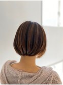 ナチュラルハイライトボブ