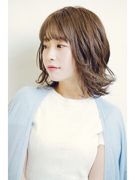 ヘアーズ 沖浜店(HAIRZ) 《HAIRZ》多田☆抜け感抜群♪カーキベージュミディ