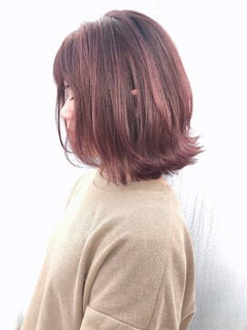 アイティー バイ アルバム 中野店(IT by ALBUM) ピンクハイライトパープル_ローライトスリークボブ_ba279251