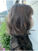透明感グレージュボブ