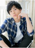 *mod's姪浜*…チャコールグレー短髪パーマスマートマッシュf