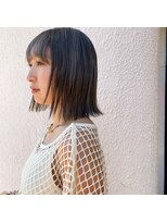 スタイル 茅ケ崎(STYLE) 【零也】ぱつっとボブとグレージュカラー