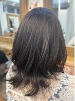 ★廣中優奈★20代30代グレージュ外ハネくびれミディ