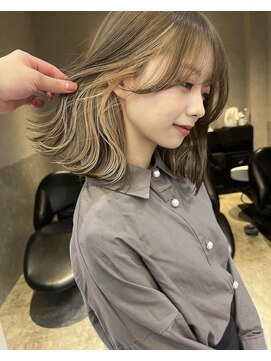 ロンド レア 天神大名店(Lond Le’a) ダブルカラー/インナーカラー/イヤリングカラー/ミルクティ/大名