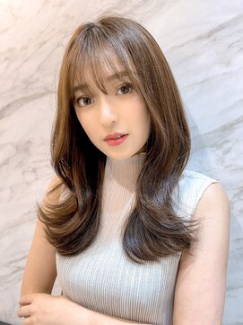 ロンド エスポワール 錦糸町(Lond espoir) 〇韓国前髪くびれ巻きヨシンモリピンクベージュシースルーバング