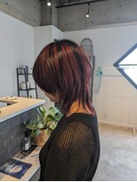 アディクト 綾瀬(ADDICT)&nbsp;【ADDICT_YUKI】ワインレッド×ブラックコントラストウルフ