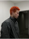 ハイトーンオレンジカラーナチュラルショート