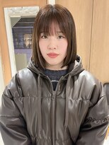 ラミエ バイ メルト 吉祥寺(lamie by melt)&nbsp;"久保田"ぷつっとボブ切りっぱなし顔まわりカットシースルー