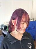 切りっぱなしボブ/エアリーロング/美髪/ピンクブラウン/津田沼
