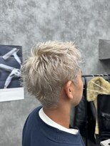 メンズ サロン ドット トウキョウ 町田店(men's salon dot. tokyo)&nbsp;ホワイトベージュ×スパイキーショート