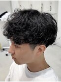波巻きスパイラルパーマツイストスパイラルパーマメンズマッシュ