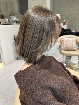 ロンドメリア 天神大名店(Lond Melia) ★ミディアムヘア暗めカラーグランマッシュデザインカラー艶髪★