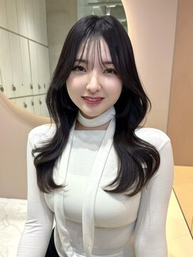 グロー 大宮(GLROW) くびれ巻き ブルーブラック 地毛風カラー シースルー前髪