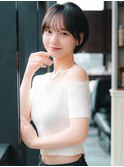 コンパクトショート・艶のある暗髪ベージュ・ヘアアワード