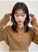 大人可愛いココアブラウン/バタフライカット/ハッシュカット1