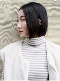 【30代40代50代】　前髪長めショートボブ