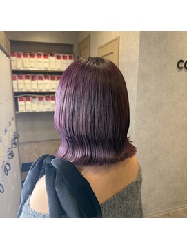 ブリーチカラーでラベンダーピンクに！