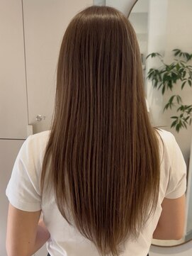 ベージュケアカラー[青山/表参道/白髪染め/白髪ぼかし/縮毛矯正]