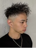 ホワイトメッシュツイストツイストスパイラル波巻きプードル