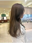 【miki】オリーブグレージュ透明感カラーロングレイヤー髪質改善