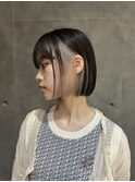 インナーカラー（３ブリーチ）×ボブカット