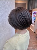 ナチュラルボブ×ベージュ×大人ショートボブ 20代30代40代50代