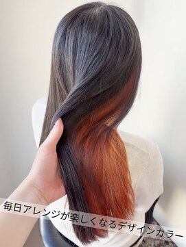 サラジュ 仁川店(SARAJU) 【Wカラー特化】森山担当　インナーブリーチ×オレンジ