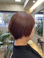 ヘアアンドメイク アリス(hair&make ALICE produce by COLT)&nbsp;ショート　ボブ　オレンジベージュ　イノア