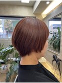 ショート ボブ オレンジベージュ イノア