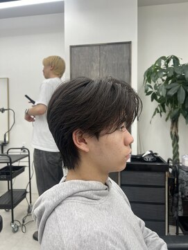ステージ(STAGE) 面長に似合うセンターパート　シースルーバング