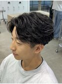 フェザーショートフェザーパーマニュアンスパーマショートヘア