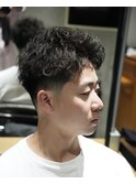 MEN'S/ツイストピンパーマ×スパイキーショート/テーパー
