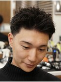 テーパーフェードカットスパイキーショートシェービング吉祥寺