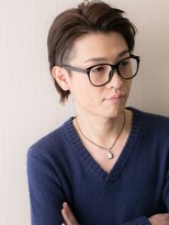 メンズヘア ビーセカンド 草加店(MENS HAIR B-2) ビジカジアップバングダークブラウン韓国フェードスタイルY草加