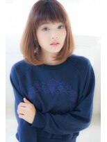 アンジュ ヘアー(Ange hair)&nbsp;ノームコア風　シースルーバングのワンカールボブスタイル