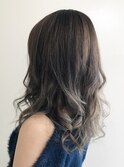グレージュグラデ♪大人可愛い20代30代40代前下がりショートボブ