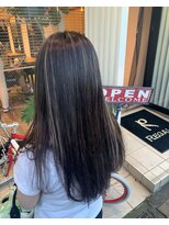 レガロ 南口店(REGALO)&nbsp;ハイライトカラー×切りっぱなし×サイドバング