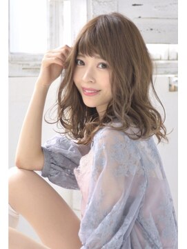 ポット バイ クレドガーデン 大宮東口店(pote by CRED GARDEN) 透け感溢れるエアリーミディ/ラベンダーカラー/モテ髪カタログ