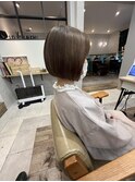 脱白髪染めボブ