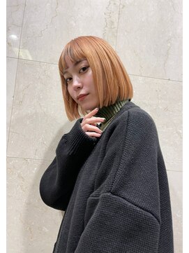 ジェミニ(gemini) シースルーオレンジボブ